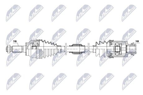 DRIVESHAFT NTY NPW-MZ-098 (фото 1)