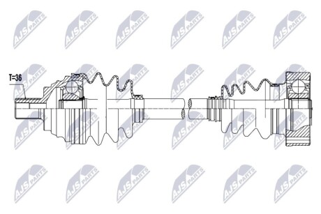 DRIVESHAFT NTY NPW-AU-104