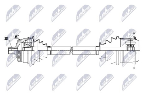 DRIVESHAFT NTY NPW-AU-098 (фото 1)