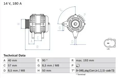 Автозапчасть BOSCH 0986083850