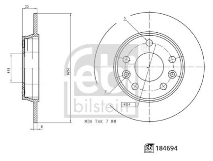 Автозапчасть FEBI BILSTEIN 184694