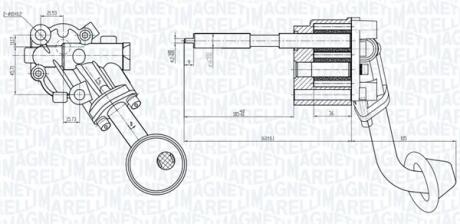 VW помпа мастила GOLF,VENTO 91 -,PASSAT 88- MAGNETI MARELLI 351516000057