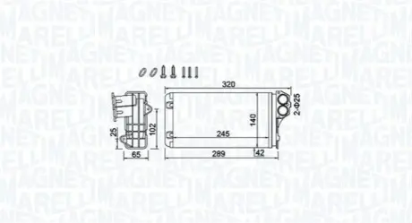 PEUGEOT радіатор пічки 206 XSARA PICASSO MAGNETI MARELLI BR416