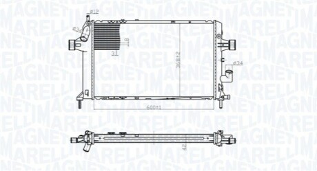 Радиатор OPEL ASTRA 1,7 DTL 98- MAGNETI MARELLI 350213176700