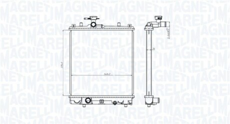 Радіатор SUZUKI AGNIS 1.3 -03 MAGNETI MARELLI 350213186100 (фото 1)