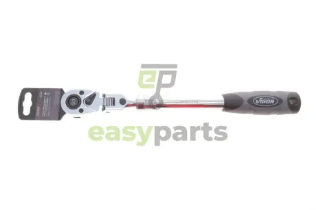 Фото тріскачка 1/2" телескопічна 90 зубців 350-490 мм VIGOR V6612N Тріскачка 1/2" телескопічна 90 зубців 350-490 мм VIGOR V6612N