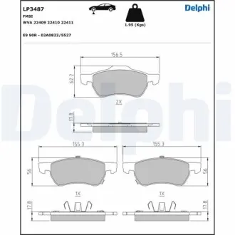 Автозапчасть Delphi LP3487