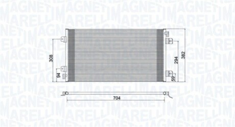 Condenser, air conditioning MAGNETI MARELLI 350203941000