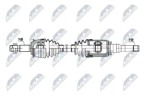 DRIVESHAFT NTY NPW-DW-055