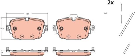 KLOCKI HAM./TY┼ü/ AUDI A6 C8 18- TRW GDB2506