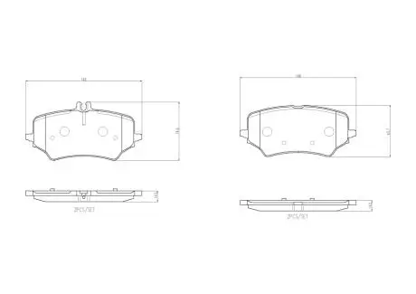 Klocki ham. tył MERCEDES EQS BREMBO P50176