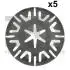 Шайба фіксуюча (к-кт 5шт) VW Caddy II/III/Crafter 30-35/30-50/Golf II/III/IV/V/VI/Jetta II 80- Fischer Automotive One (FA1) 11401135 (фото 1)