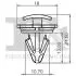 Кліпса кріплення молдинга VW Polo/Skoda Kodiaq 09- Fischer Automotive One (FA1) 11400785 (фото 2)