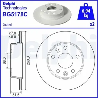 Фото автозапчасть Delphi BG5178C Автозапчасть Delphi BG5178C