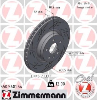 TARCZA HAM./PRZ/ TESLA MODEL S 12- /L/ ZIMMERMANN 550560154