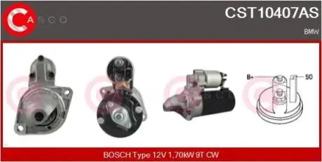 ROZRUSZNIK 12V 1.7KW CASCO CST10407AS