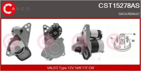 ROZRUSZNIK 12V 1.0KW CASCO CST15278AS