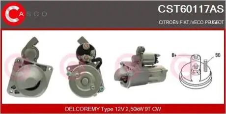 ROZRUSZNIK 12V 2.5KW CASCO CST60117AS