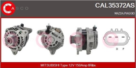 ALTERNATOR 12V 150A CASCO CAL35372AS (фото 1)