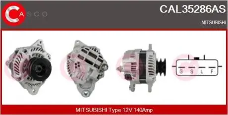 ALTERNATOR 12V 140A CASCO CAL35286AS