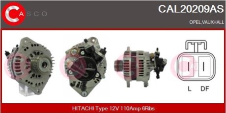 ALTERNATOR 12V 110A CASCO CAL20209AS