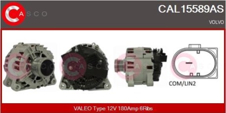 ALTERNATOR 12V 180A CASCO CAL15589AS