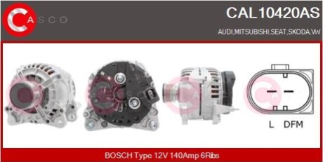 ALTERNATOR 12V 140A CASCO CAL10420AS