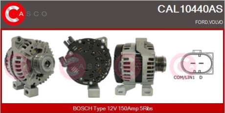 ALTERNATOR 12V 150A CASCO CAL10440AS