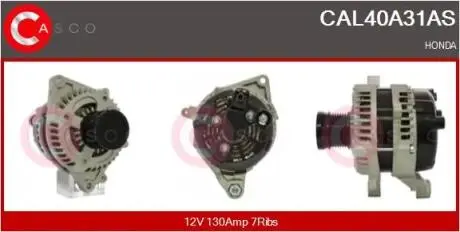 ALTERNATOR 12V 130A CASCO CAL40A31AS