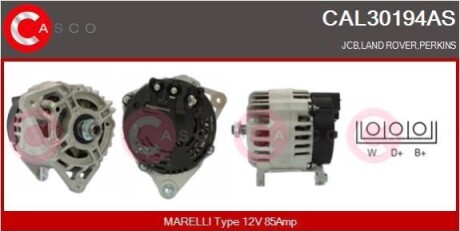 ALTERNATOR 12V 85A CASCO CAL30194AS (фото 1)