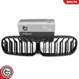 Grill BMW komplet L+P, podwójna listwa, czarny mat, BMW 5 G30 Facelift SKV GERMANY 66SKV204