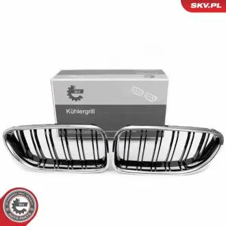Grill BMW komplet L+P, podwójna listwa, czarny chrom, BMW 6 F06/F12 SKV GERMANY 66SKV208