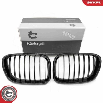 Grill BMW komplet L+P, pojedyncza listwa, kolor carbon, BMW X5 E53 SKV GERMANY 66SKV274