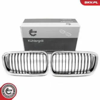 Grill BMW komplet L+P, pojedyncza listwa, czarny chrom, BMW 7 E38 SKV GERMANY 66SKV214