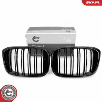 Grill BMW komplet L+P, podwójna listwa, czarny połysk, BMW X3 G01 SKV GERMANY 66SKV261