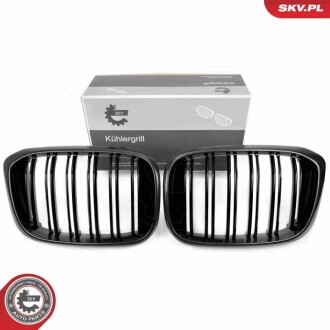 Grill BMW komplet L+P, podwójna listwa, kolor carbon, BMW X3 G01 SKV GERMANY 66SKV264