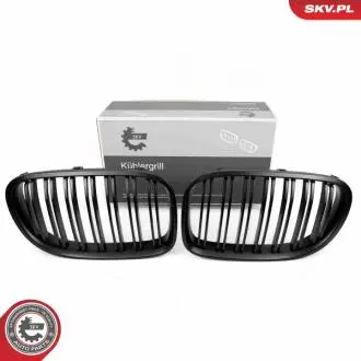 Grill BMW komplet L+P, podwójna listwa, czarny mat, BMW 7 F01 SKV GERMANY 66SKV220