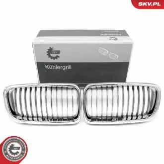 Grill BMW komplet L+P, pojedyncza listwa, chrom, BMW 7 E38 SKV GERMANY 66SKV215