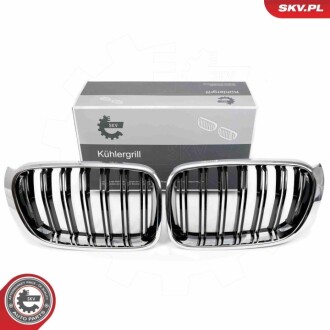 Grill BMW komplet L+P, czarny chrom, BMW X3 F25 Facelift SKV GERMANY 66SKV256