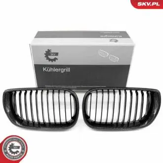 Grill BMW komplet L+P, kolor carbon, BMW 3 E46 Facelift SKV GERMANY 66SKV080