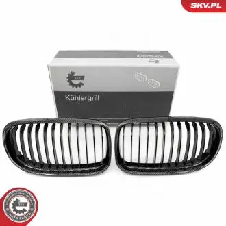 Grill BMW komplet L+P, kolor carbon, BMW 3 E90 Facelift SKV GERMANY 66SKV098