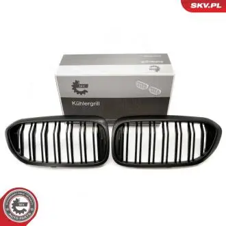 Grill BMW podwójna listwa, czarny mat, BMW 5 G30 SKV GERMANY 66SKV195