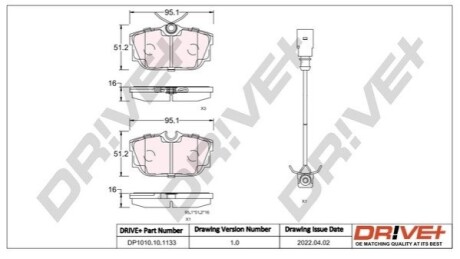 KLOCKI HAM. TYЈ VW T4 2.5 99- DR!VE+ DP1010101133