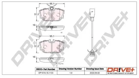 KLOCKI HAM. TYЈ VW T4 2.5 99- DR!VE+ DP1010101133