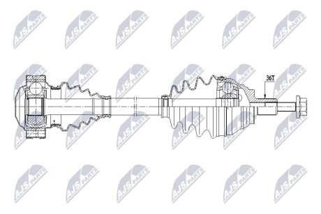 DRIVESHAFT NTY NPW-VW-207 (фото 1)