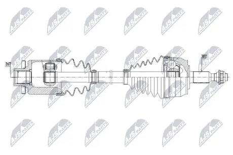 DRIVESHAFT NTY NPW-VW-208