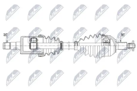 DRIVESHAFT NTY NPW-VW-206