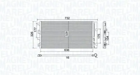 Конденсер кондиціонера MAGNETI MARELLI BC797