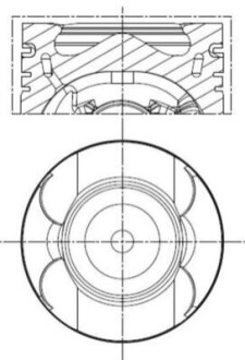 Поршень Mahle MERCEDES 83.25mm OM651 \'\'09>> MAHLE / KNECHT 001PI00133001 (фото 1)