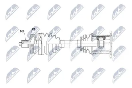 DRIVESHAFT NTY NPW-AU-112